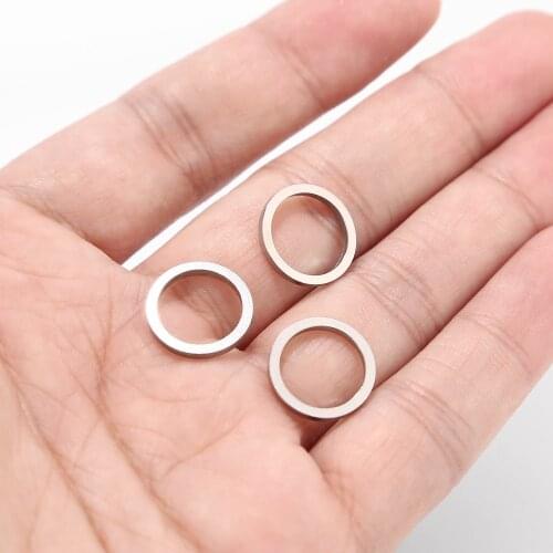 20pcs O Round Ring Stainless Steel Polished Welded Ring Hardware Leather Craft DIY