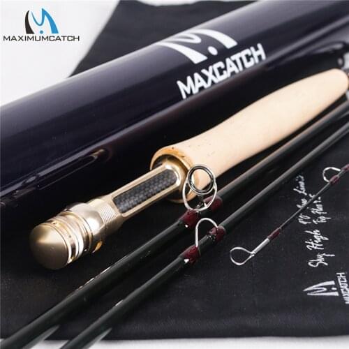 Maximumcatch Skyhigh 6-10ft 2-8wt Fly Fishing Rod Graphite IM12 Toray Carbon 3/4pc Fly Rod with Carbon Tube