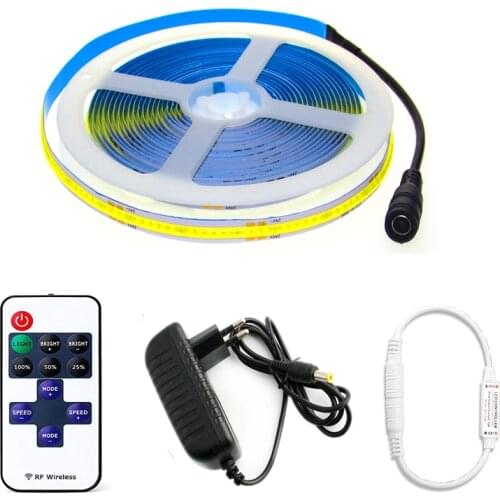 DC 12V 24V COB Led Strip 320 LEDs/M RA90 High Density Flexible FCOB COB 12V 24V Soft LED Lighting Lights For Room Bedroom Set