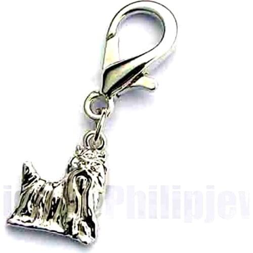 NEW metal Maltese dog yorkshire terrier charms dog collar ornament fashion pets jewelry accessory 12Pcs lot