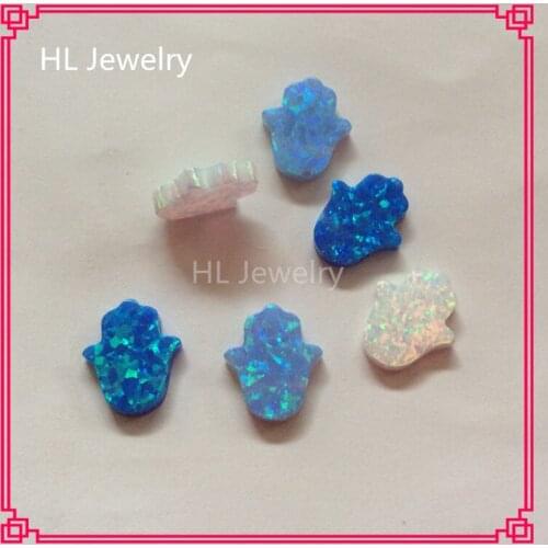 Hill-san Lotus Wholesale Opal 11x13mm Mix color Synthetic Fire Opal Fatima Hamsa Pendant