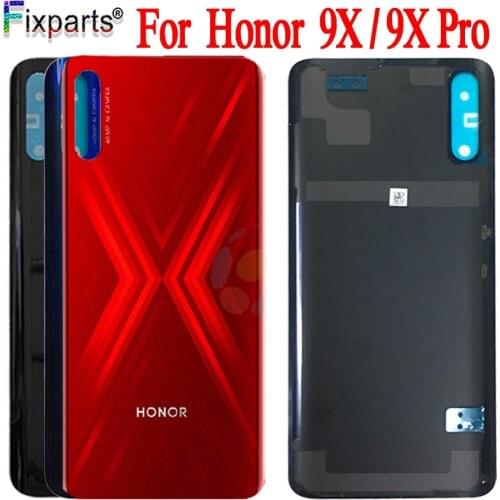 Original New For Huawei Honor 9X Back Battery Cover Glass Cover Replacement For Honor 9X Pro Battery Cover Door Housing