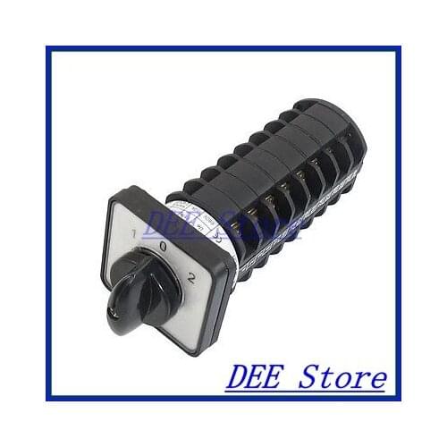 AC 660V 10A 1-0-2 3 Position Self Locking Cam Combination Changeover Switch