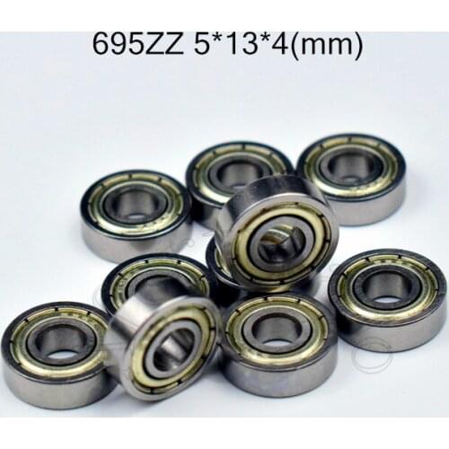 695zz 5*13*4(mm) 10pieces bearing metal sealed free shipping ABEC-5 chrome steel miniature bearings hardware Transmission Parts