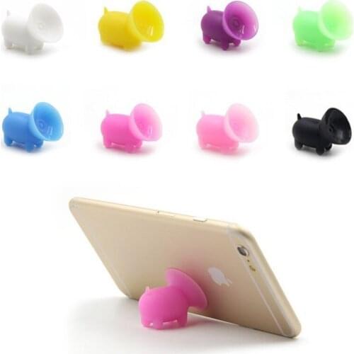 Pure Silica Gel Multi Color Pig Sucker phone Stand Holder for Car Mobile for Iphone 8 X 7 6 Phone Accessory Film holder 1000pcs