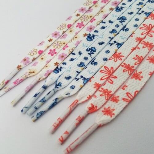 Sakura Print Shoelace Cartoon Printing Fashion Unisex Flat Shoe Laces High-top Canvas Sneakers Shoelace Sports Shoelaces