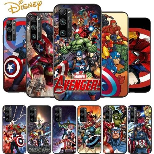 Marvel Avengers for Huawei Honor V30 20 Pro X10 9S 9A 9C 9X 8X 10 9 Lite 8 7 Pro Silicone Soft Black Phone Case