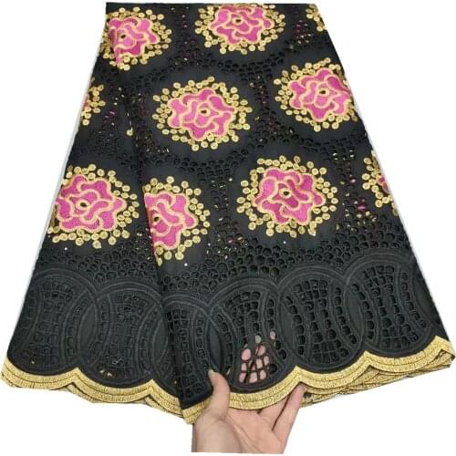 SJ Lace African Cotton Lace Fabric 2021 High Quality Lace Embroiderey Swiss Voile Lace Fashion Dubai Laces For Dress S t3-59