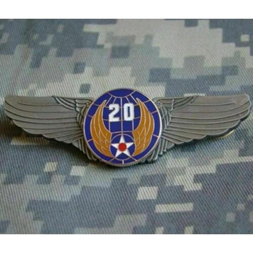WW2 Style US Army Aaf Ww2 20th Air Force Wings Badge Pin Brooch armyshop2008