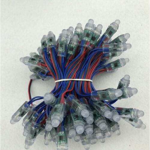 DC12V input 12mm WS2811 pixel node,100pcs a string,IP68 rated