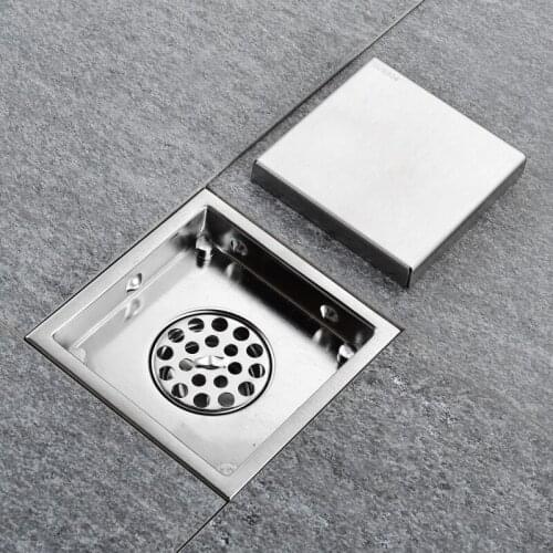 Stainless Steel Insert Square Invisible Floor Drain Waste Grates Bathroom Drains kitchen sink Strainer Fast Drainage Odor-resis