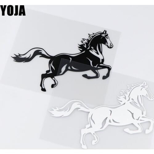 YOJA 17X15CM Running Horse Animal Vinyl Decal Car Sticker Motorcycle Decoration ZT4-0217