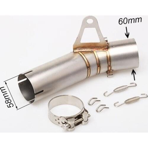Motorcycle modified exhaust pipe muffler S1000RR middle section 2010-2016 60MM caliber middle section connecting pipe
