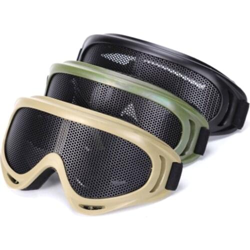 1pc Outdoor Eye Protective Comfortable Airsoft Safety Tactical Eye Protection Metal Mesh Glasses