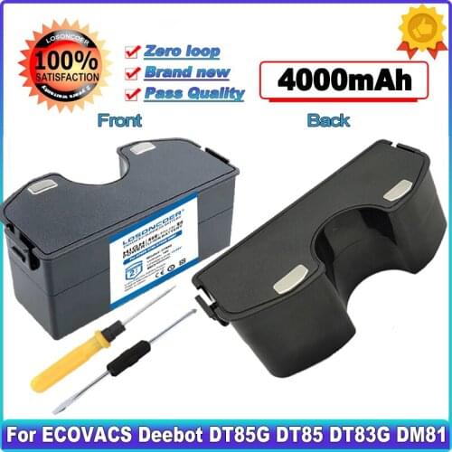 LOSONCOER 4000mAh DT85G DT85 DT83G DM81 Battery For ECOVACS Deebot DT85G DT85 DT83G DM81 Robot Vacuum Cleaner Sweeper