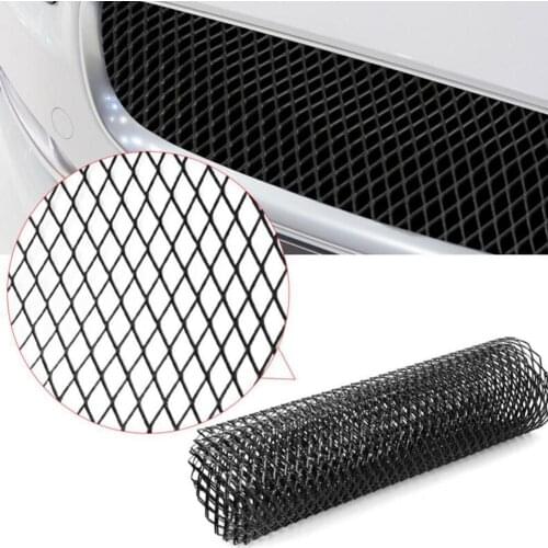Hot Sale Aluminum Mesh Grill Cover Car Bumper Fender Hood Vent Grille Net Universal Black Car Grille for Any Bumper Body Kit