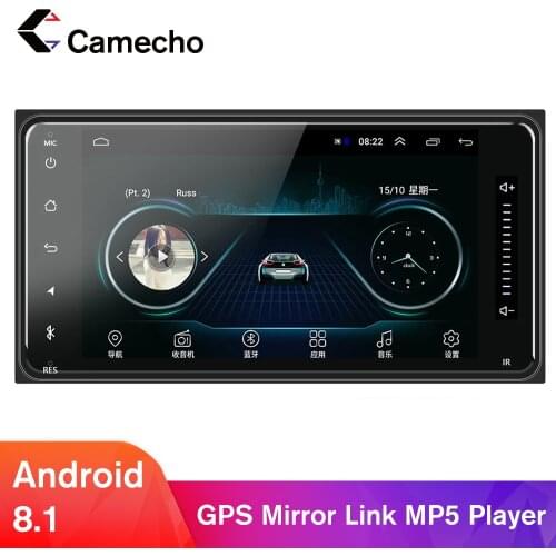 Camecho Radio GPS Car Auto Audio Multimedia Player 2 Din 7'' Car Radios Bluetooth Android 8.1 Auto FM AUX USB For Toyota Corolla