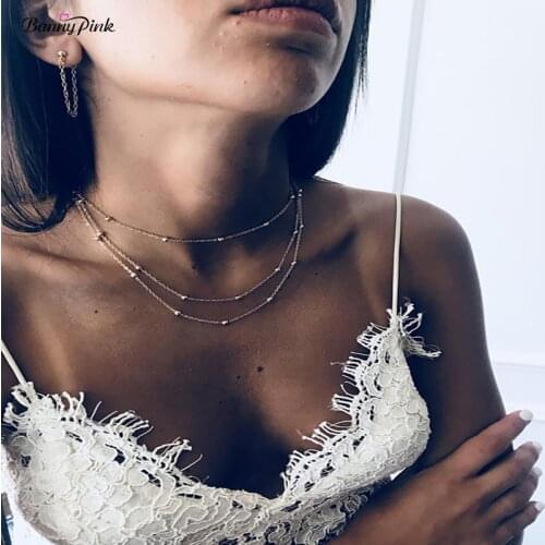 Banny Pink Bohemian Long Chain Women Chic Layer Choker Jewelry Gift For Women Wholesale Dropshipping Necklace