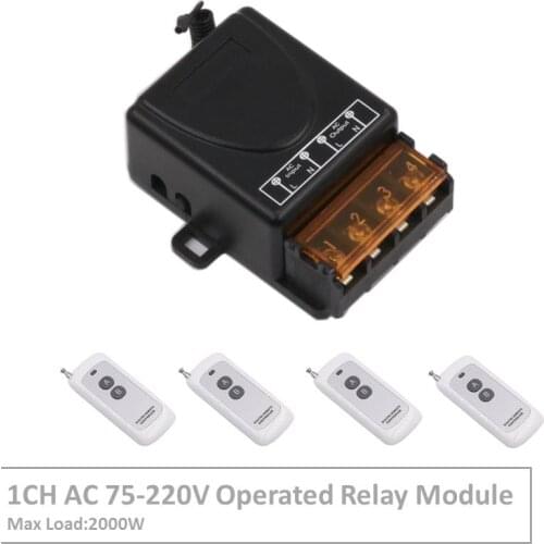 433MHz Wireless Universal Remote Control AC220V 30A 1CH rf Relay Receiver and Transmitter for LED light/Motor/Pump/Farm/Wireless
