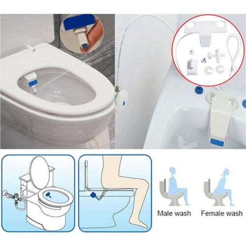 Bathroom Toilet Fresh Water Spray Toilet Cleaning Seat Kit Accessory Smart Toilet Seat Bidet Set