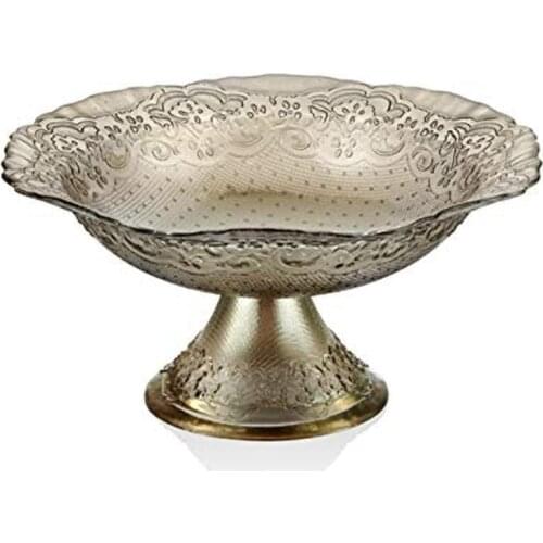 Cemile Lace Luster Smoked Footed Fruit 20,5 cm