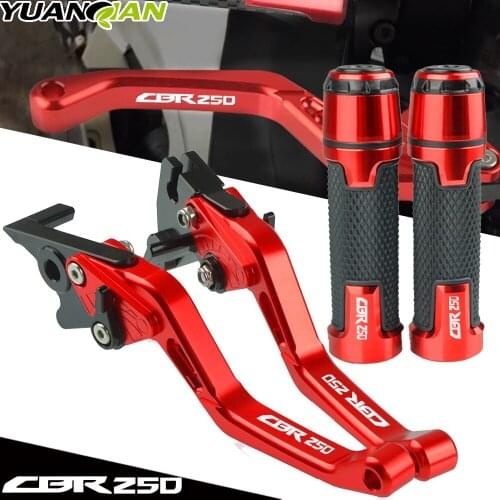 For Honda CBR250 CBR 250 1988-1994 1989 1990 1991 1992 1993 1994 Motorcycle Adjustable Brake clutch levers and Handle Hand Grips