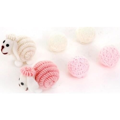 Pet Cats Toys Ball Lamb Shape Chew Toy Plush Soft Wool Thread Toys Make Cats Funny Cute Pet Supplies with Catnip Ball D2161