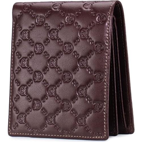 BULLCAPTAIN Brand men RFID Wallet Genuine Leather Mens Purse Design male Wallets Creative Pattern Mini Purse