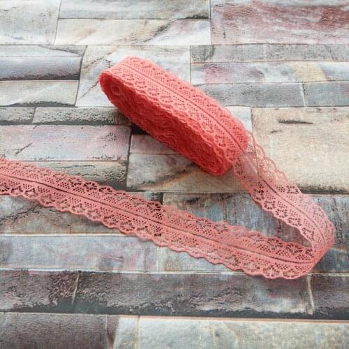 Beautiful Wholesale 10 Yards 28mm Width Watermelon Red Embroidery Lace Ribbon DIY Jewelry Clothing Accessories For Sewing