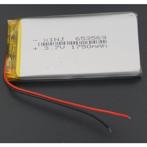 XINJ 3.7V 1750mAh Li lithium polymer battery lipo Liion cell 653569 For E-book Phone Sat Nav Toys Driving recorder DIY Tablet PC
