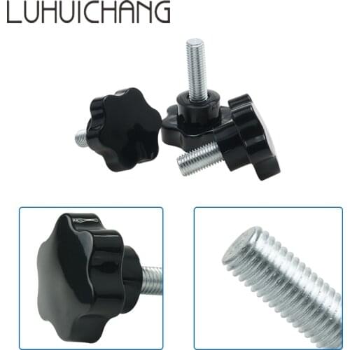 LUHUICHANG 1pcs M12 60# Thread Star Shaped Clamping Nuts Knob For Industry Equipment Bakelite Plastic Head Handle Screw