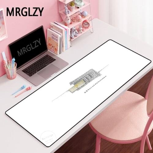 MRGLZY Minimalist 400X900MM XXL Mouse Pad Genshin Impact Gamer Large DeskMat Computer Gaming Peripheral Accessories MousePads