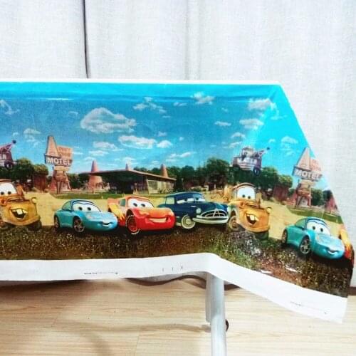 Cartoon cars Birthday Party Supplies Party TableCloth Party Decoration Disposal Kids Boys Event Party Supplies