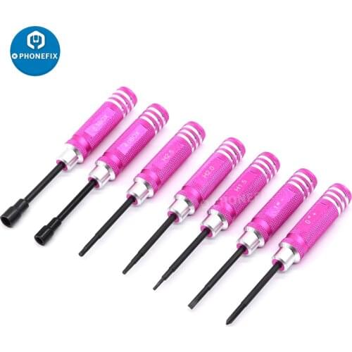 7pcs Hex Driver Hex Screwdrivers RC Repair Tools Kit High Speed Steel for RC Model Robotics Bench Work Precision Engineering