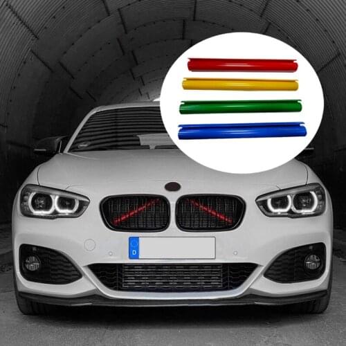 2Pcs Car Strip Sticker Cover Frame For Bmw E60 E61 M5 520i 525i 528i 5 Series 2002-2010 Front Grille Trim Strips Car Styling