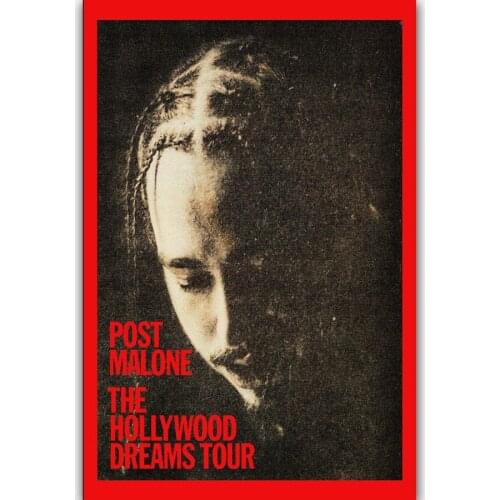 New Post Malone The Dreams Tour Rap Music-Silk Art Poster Wall Sticker Decoration Gift