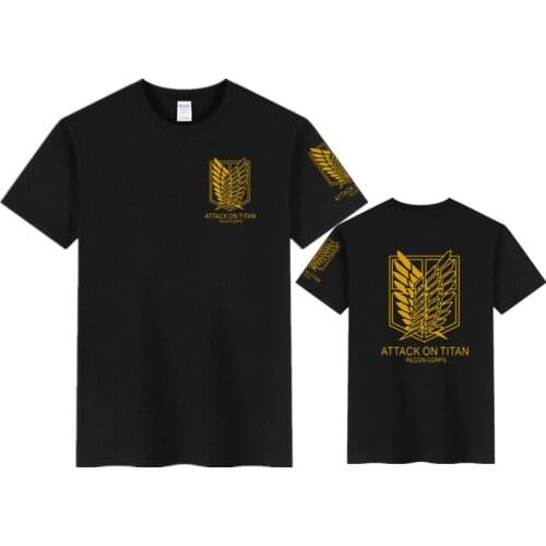 Attack on Titan T Shirt Anime Plus Size Tops Tees Summer Tops Mens Short Sleeve Sshirt Cartoon Streetwear T-shirt Boys Clothes
