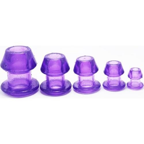 Hollow Butt Plug With Insert Anal Plug Tunnel Toys Huge Anal Speculum Anus Dilator SM Enema Sex Toys