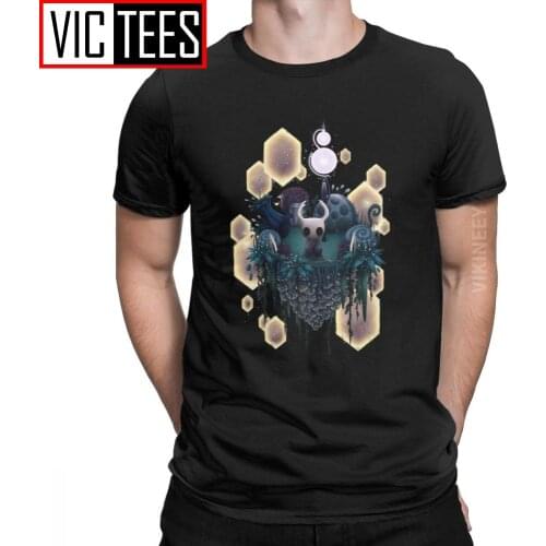 Hollow Knight Men Tshirt Skull Video Game Humorous Crewneck Tshirt Pure Cotton Clothes Happy New Year