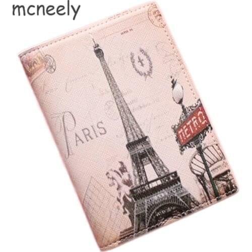 Luxury Paris Eiffel Tower Passport Cover for Women Men Travel Boy Passport Case Russia Travel Document Cover Passport Holders