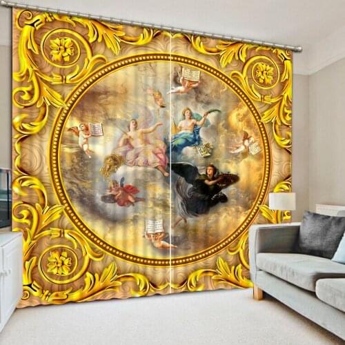 Europe curtains angel curtain 3D Blackout Curtains For Living room Bedding room
