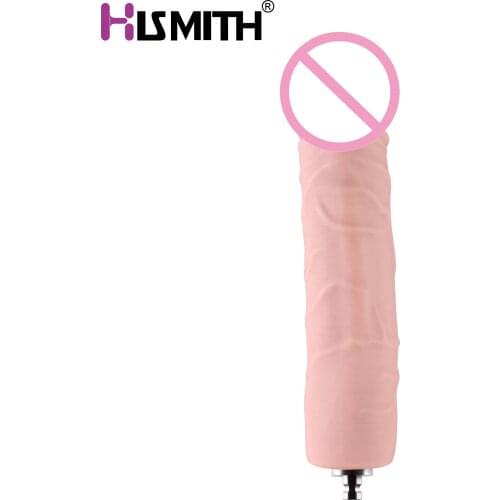 Hismith 7" Silicone Dildo KlicLok Connector for KlicLok System Hismith Premium Sex Machine Realistic Blood vessel Anal Dildo