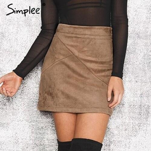SIMPLEE Women's Leather Skirts