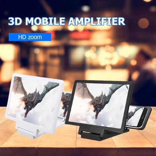 3D HD Mobile Video Magnifying Foldable 5.5 inch Bracket Amplifier Glass Portable Collapsible Magnifying Glass Smartphone Holder
