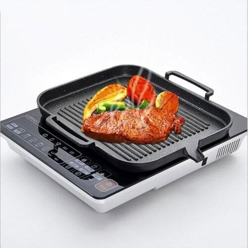 Korean Induction Cooker Grill Pan Classic Square Non-stick Picnic Teppanyaki Grill Pan High Quality Household Barbecue Toolsls