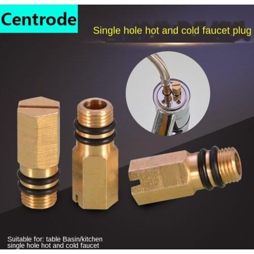 Cold and hot water faucet to change single cold faucet plug refit single hole hose inlet plug copper head accessories