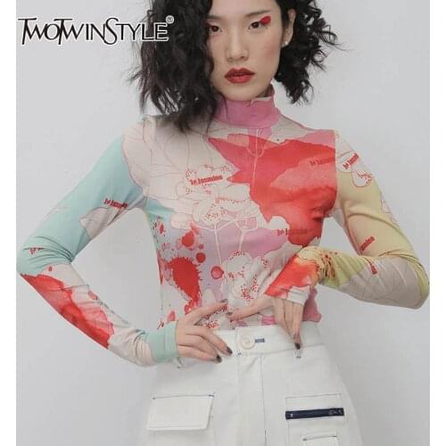 Женские футболки с принтом TWOTWINSTYLE China At AliExpress