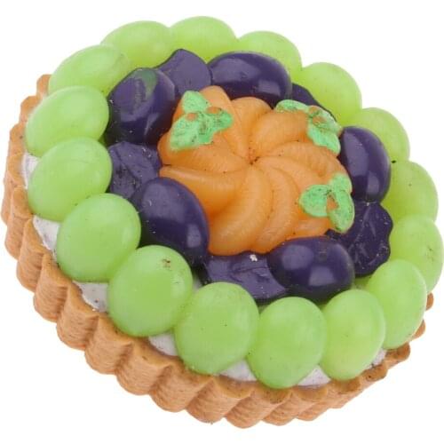 1/6 Dollhouse Miniature Kitchen Decor Mini Blueberry Cream Cake Dessert for