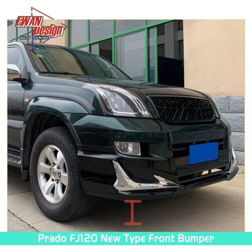 1Pcs/Set New Style Bumper New Type Front Bumper Bumperlip Guard Bumper For Prado Fj120 2003 - 2007