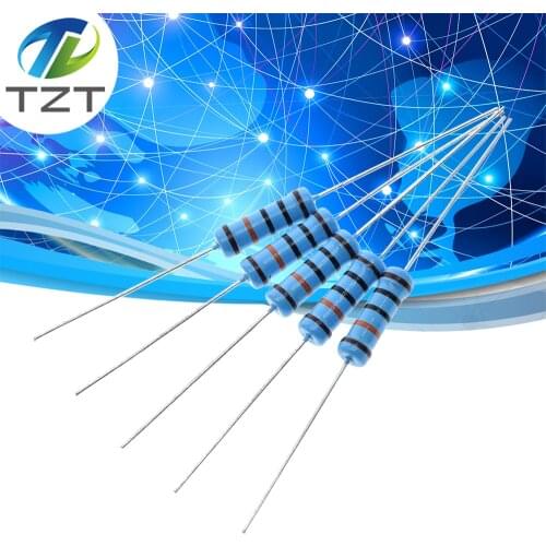 20pcs 2W Metal film resistor 1% 1R ~ 1M 2.2R 4.7R 10R 22R 47R 100R 220R 470R 1K 10K 100K 2.2 4.7 10 22 47 100 220 470 ohm